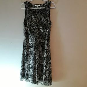 Kenneth Cole Black and White Print Dress L